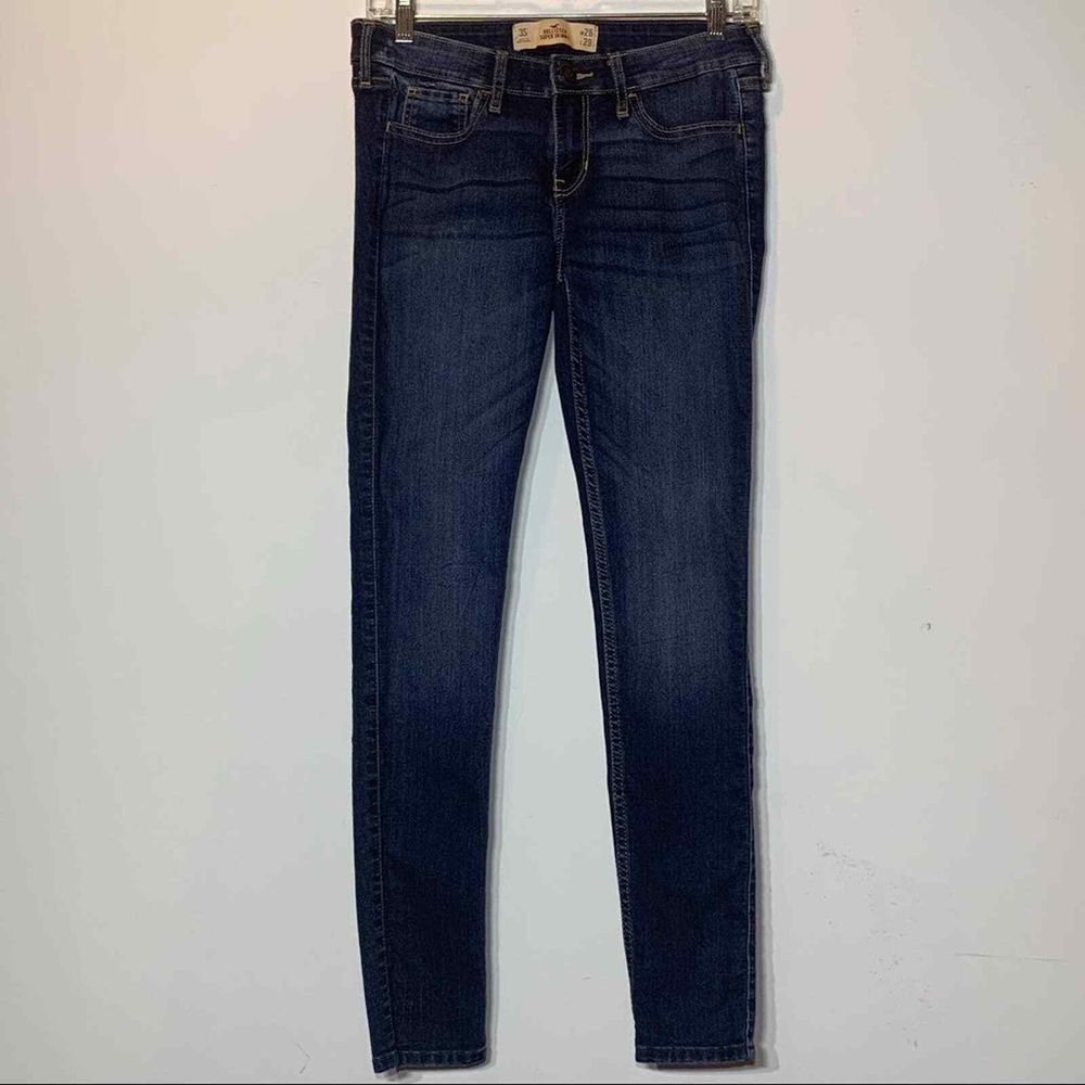 EUC Hollister‎ Super Skinny Size 3 Short Denim Jeans - Picture 4 of 6